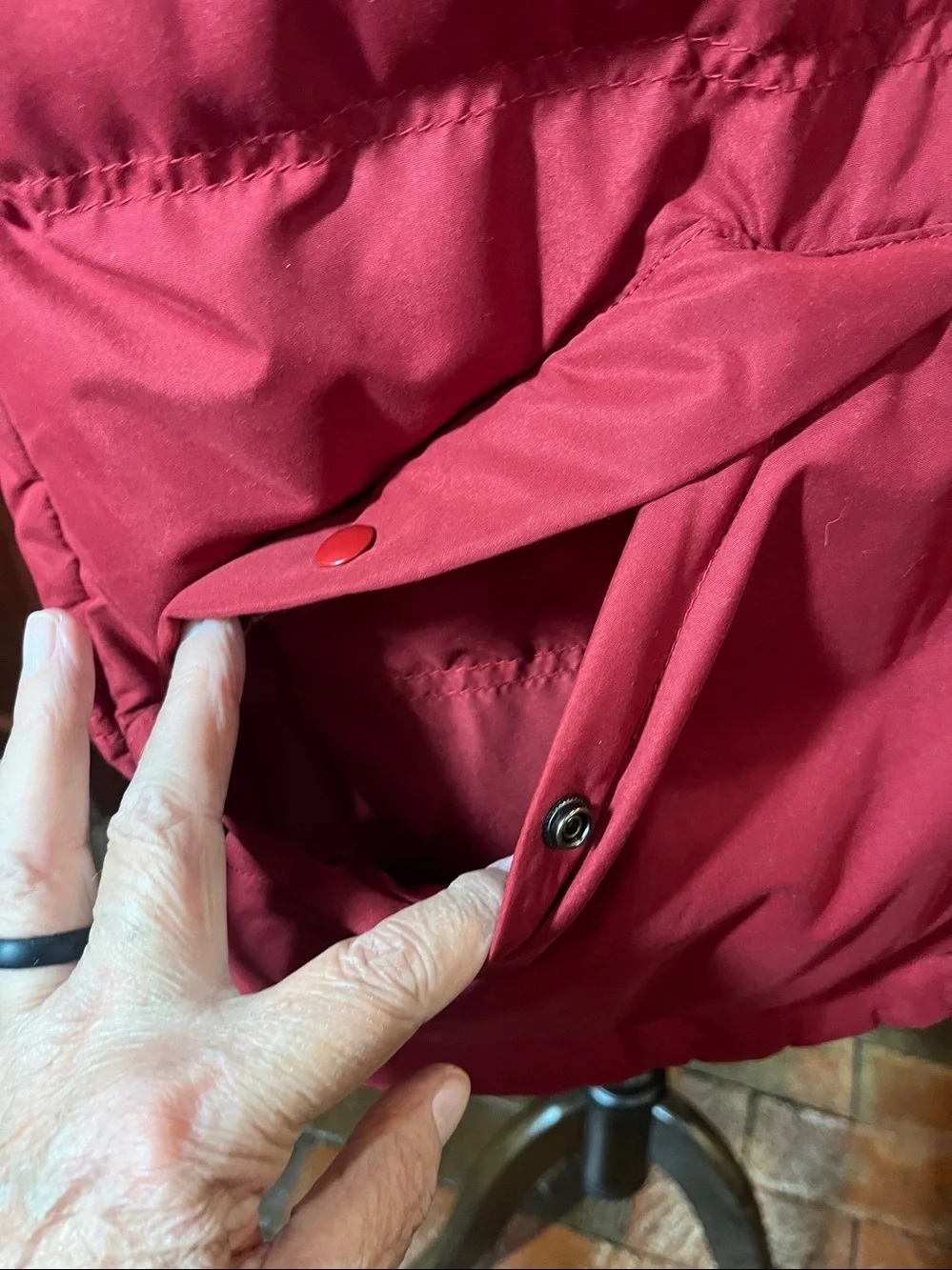 St. John’s Bay XXL burgundy puffer vest 3074.